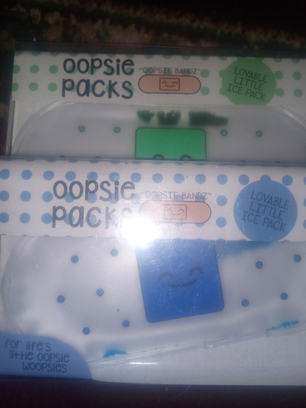 Oopsie Packs Lovable Little Ice Pack - Blue & Green